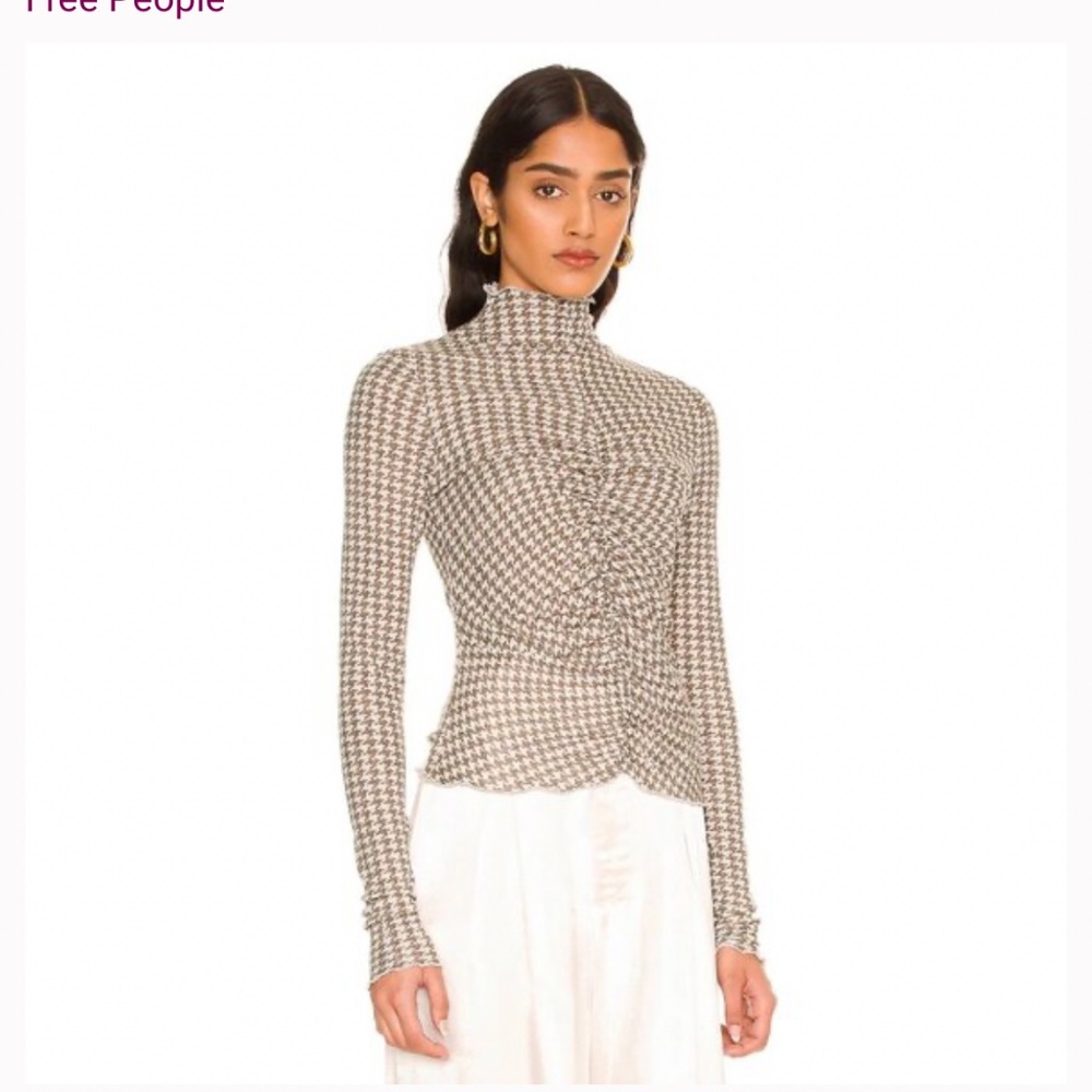 Free people houndstooth top
